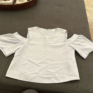 Club Monaco light blue cut out short sleeve top size small